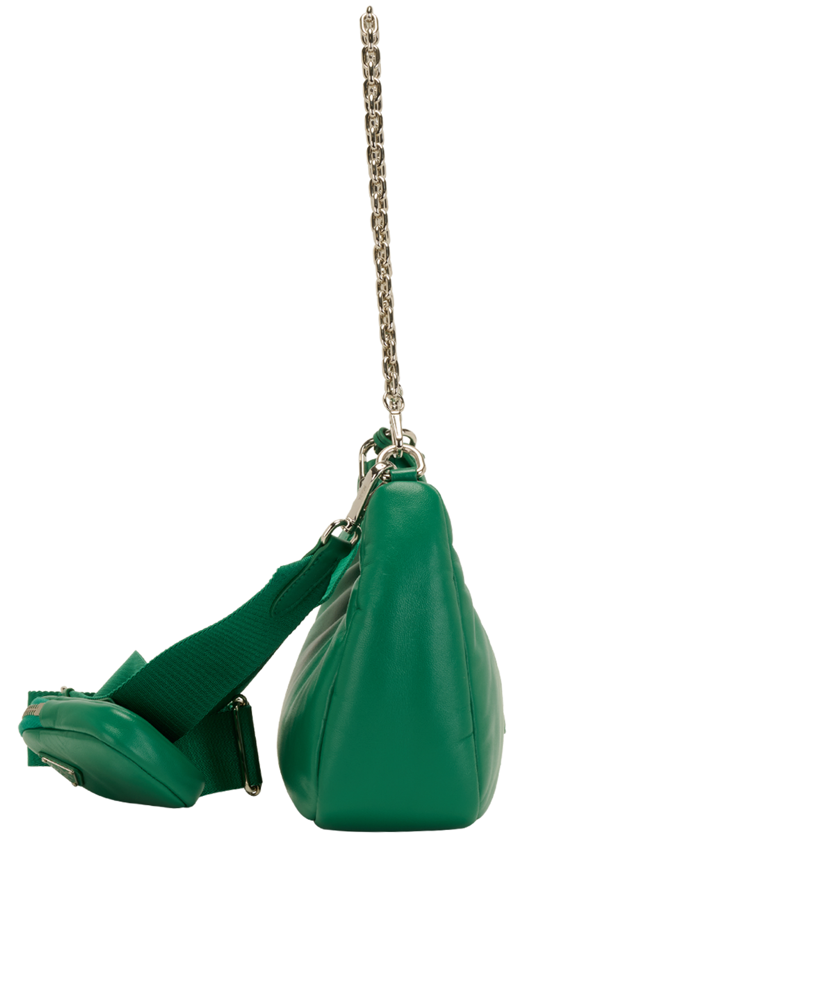 Padded Re-Edition 2005, &pound;850, Handbags, Green, Leather, Side view